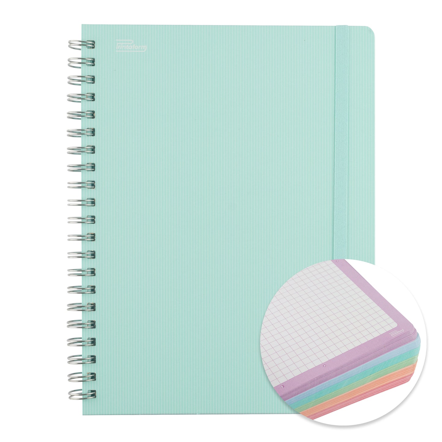 Libreta Universitaria Arcoiris Pastel, Profesional pasta dura, 200 hojas