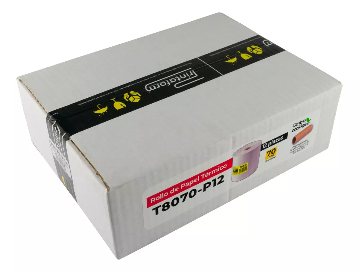 Pack de 12 Rollos Térmicos 79mm x 76m, T8070