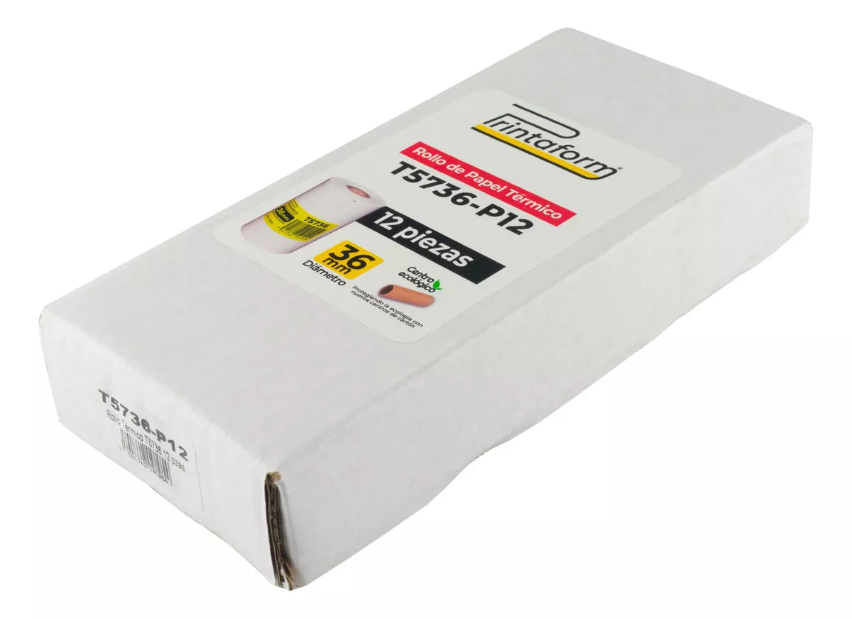 Pack de 12 Rollos Térmicos 56mm x 16m, RT5736