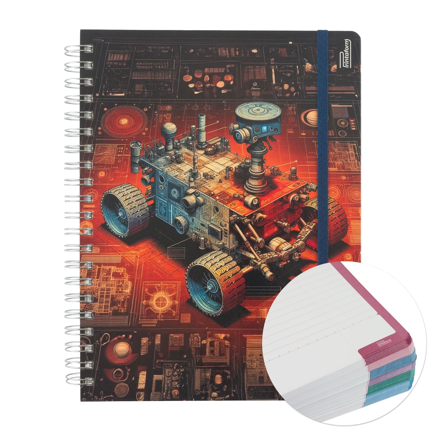 Libreta Profesional Universitaria Exploración Espacial 200h Rayado Cornell