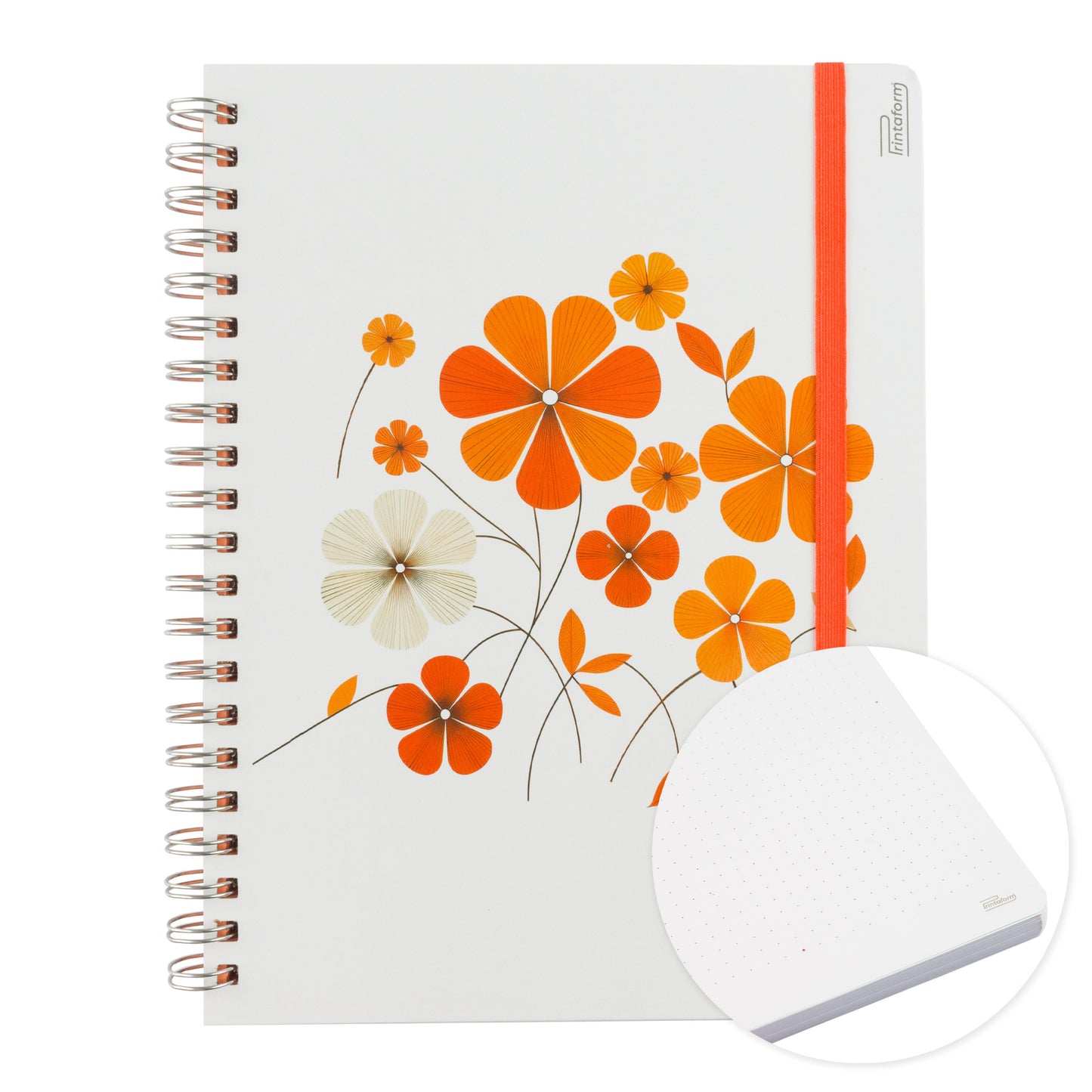 Libreta Floral Profesional pasta dura,100 hojas