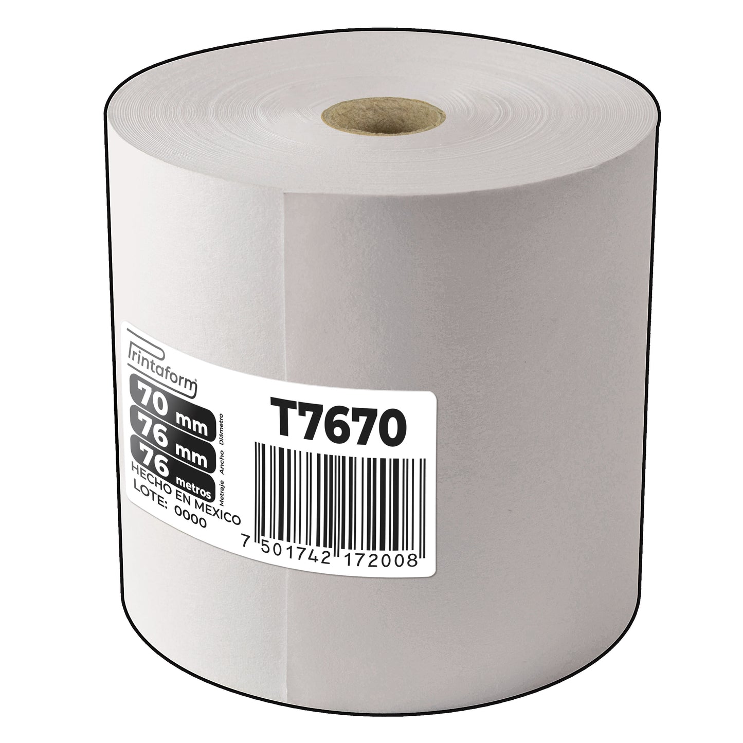 Rollo Térmico 76mm x 68m, T7670