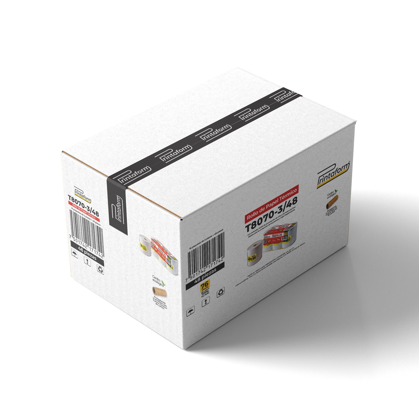 Rollo Térmico 79mm x 76m, T8070