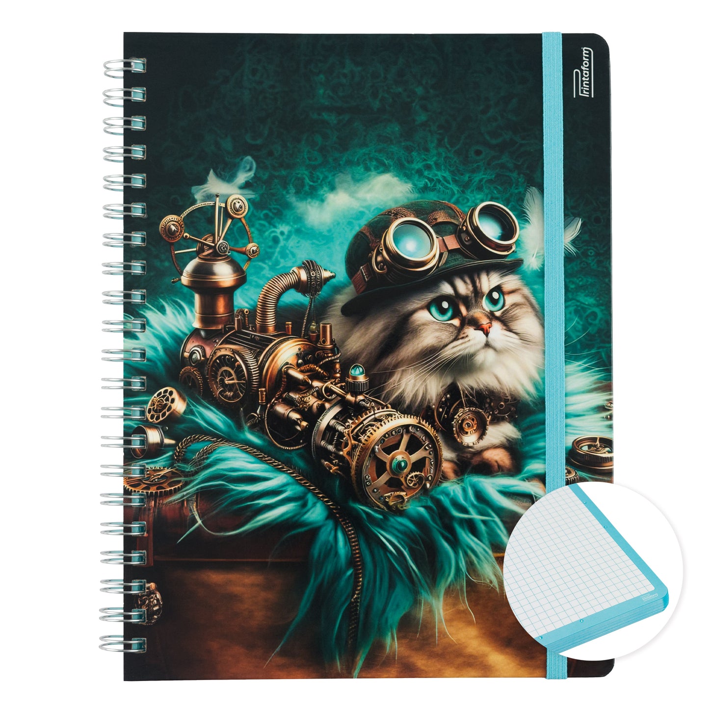 Libreta Profesional Felinos, pasta dura, 100h