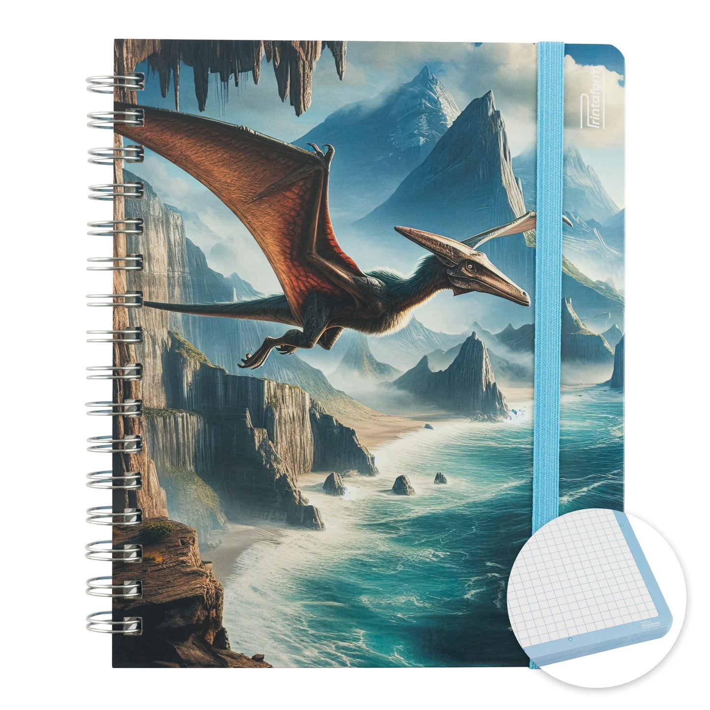 Libreta Dinosaurios Book, pasta dura, 100 hojas