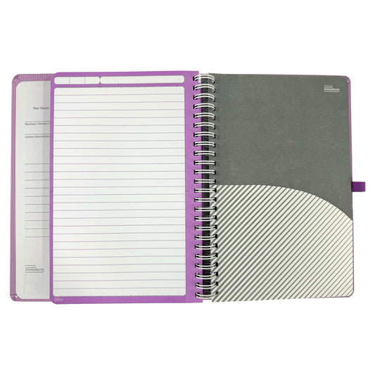 Libreta Kool Tipo Agenda A5, Arcoiris Pastel, pasta dura, 100h