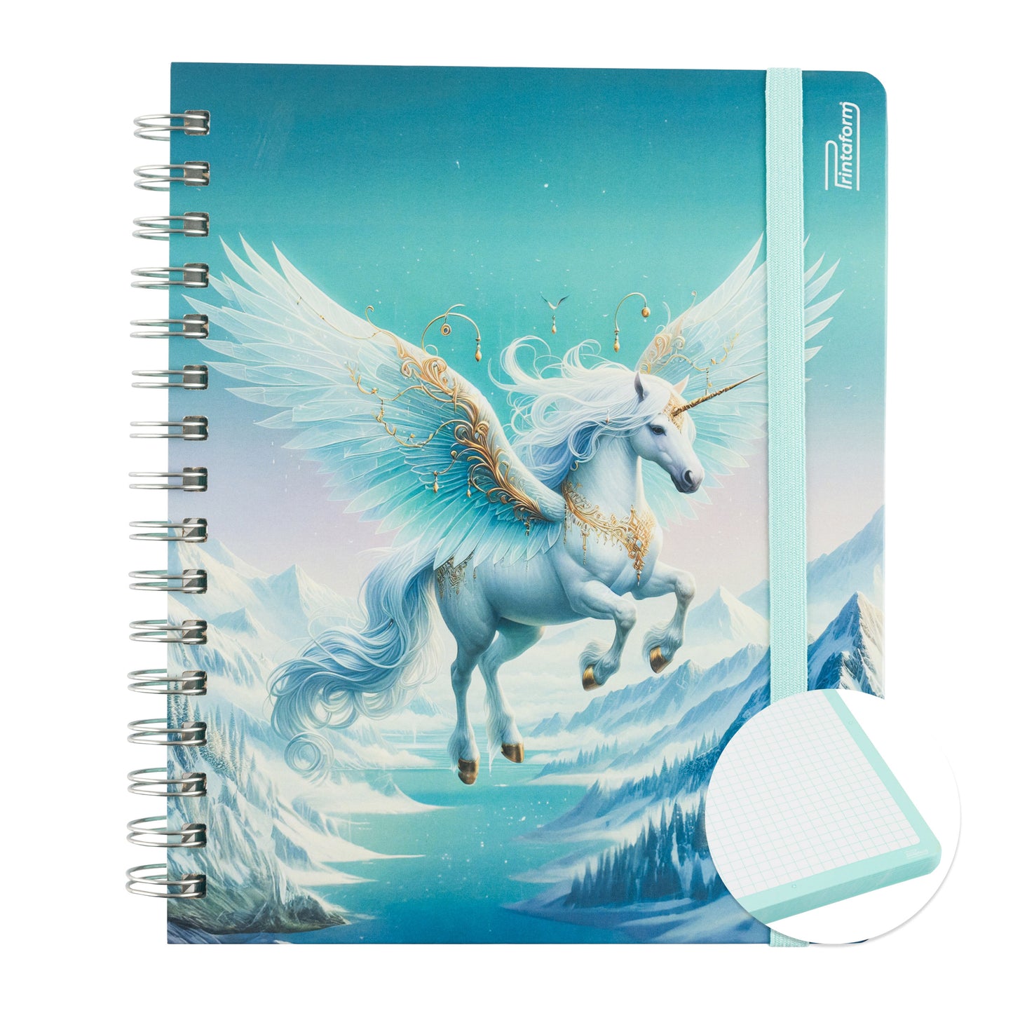 Libreta Unicornio Book, pasta dura, 100 hojas