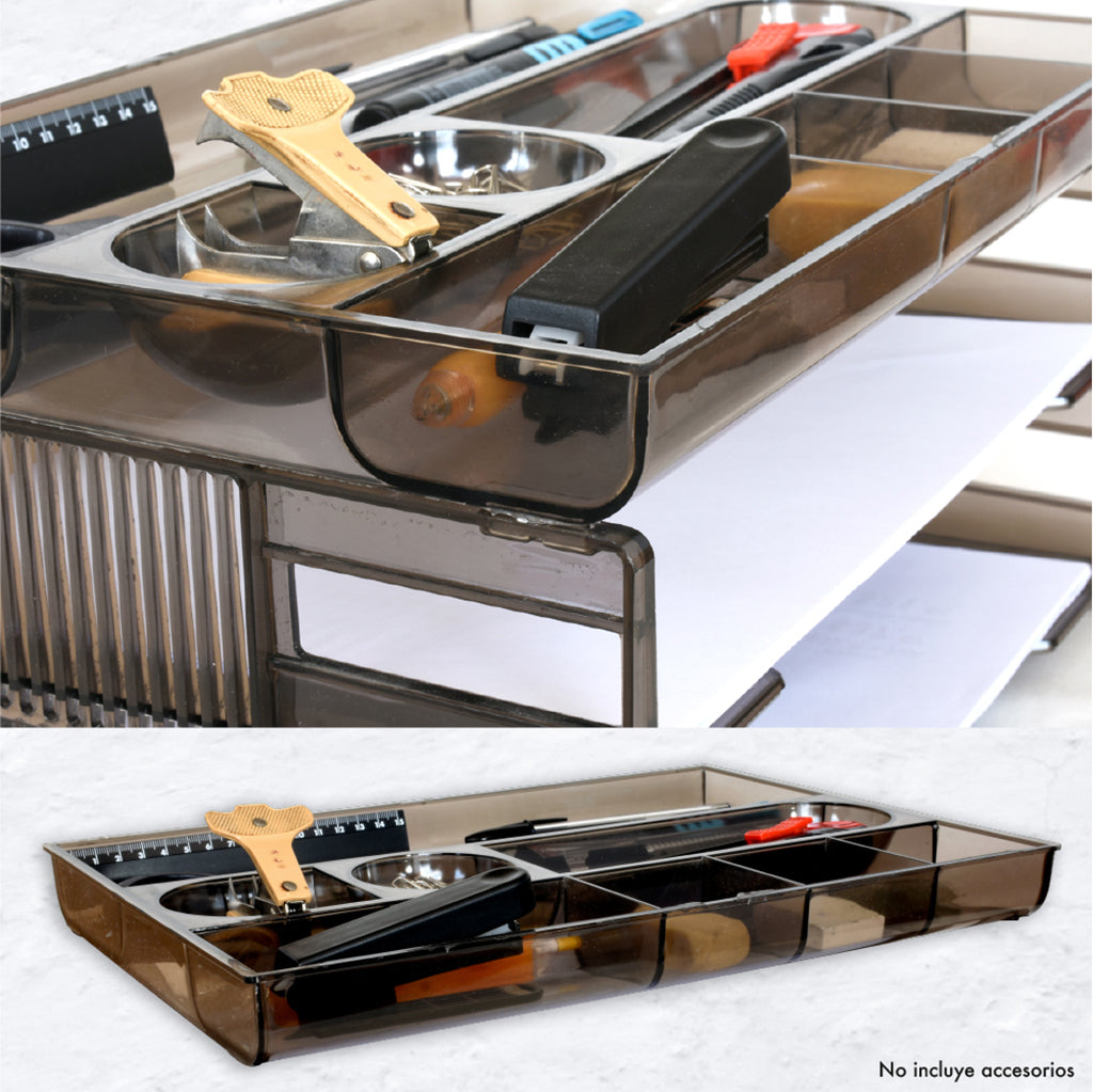 Charola organizadora color humo, 0113