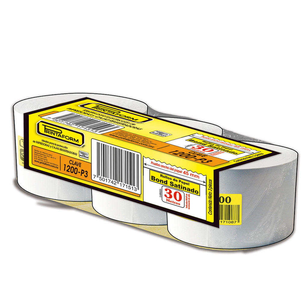 Rollo Bond Satinado 45mm x 30m, 1200