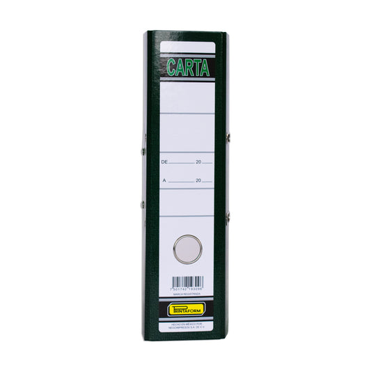 Registrador plastificado verde marmoleado, carta