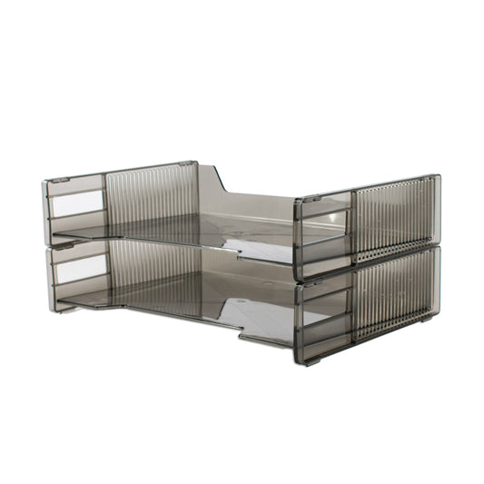 Charola para documentos modular color humo