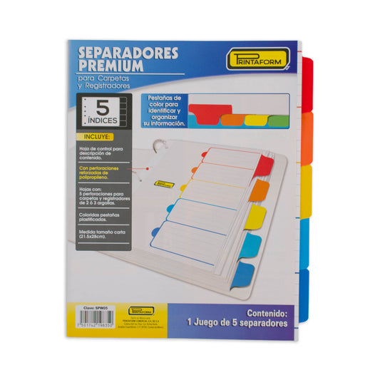 Separadores de hojas Premium