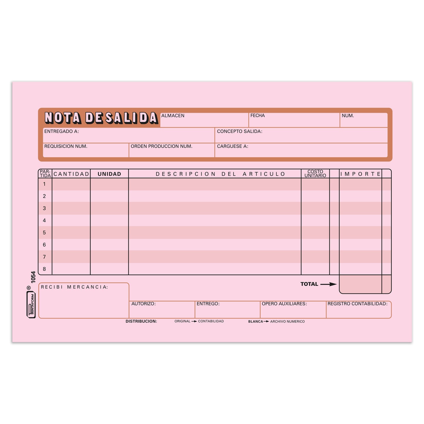 Nota de Entrada, Nota de Salida