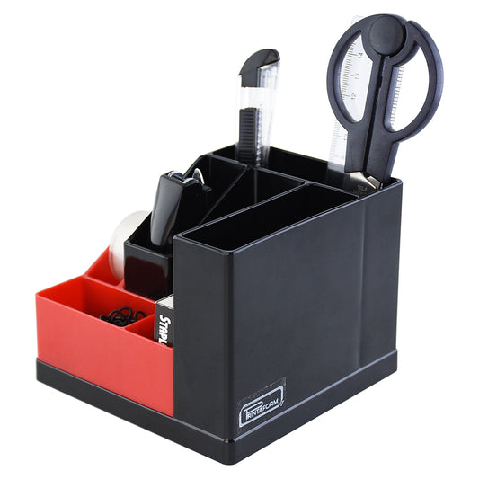 Organizador de escritorio giratorio con accesorios