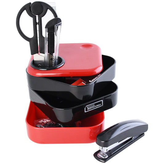 Organizador de escritorio de abanico con accesorios