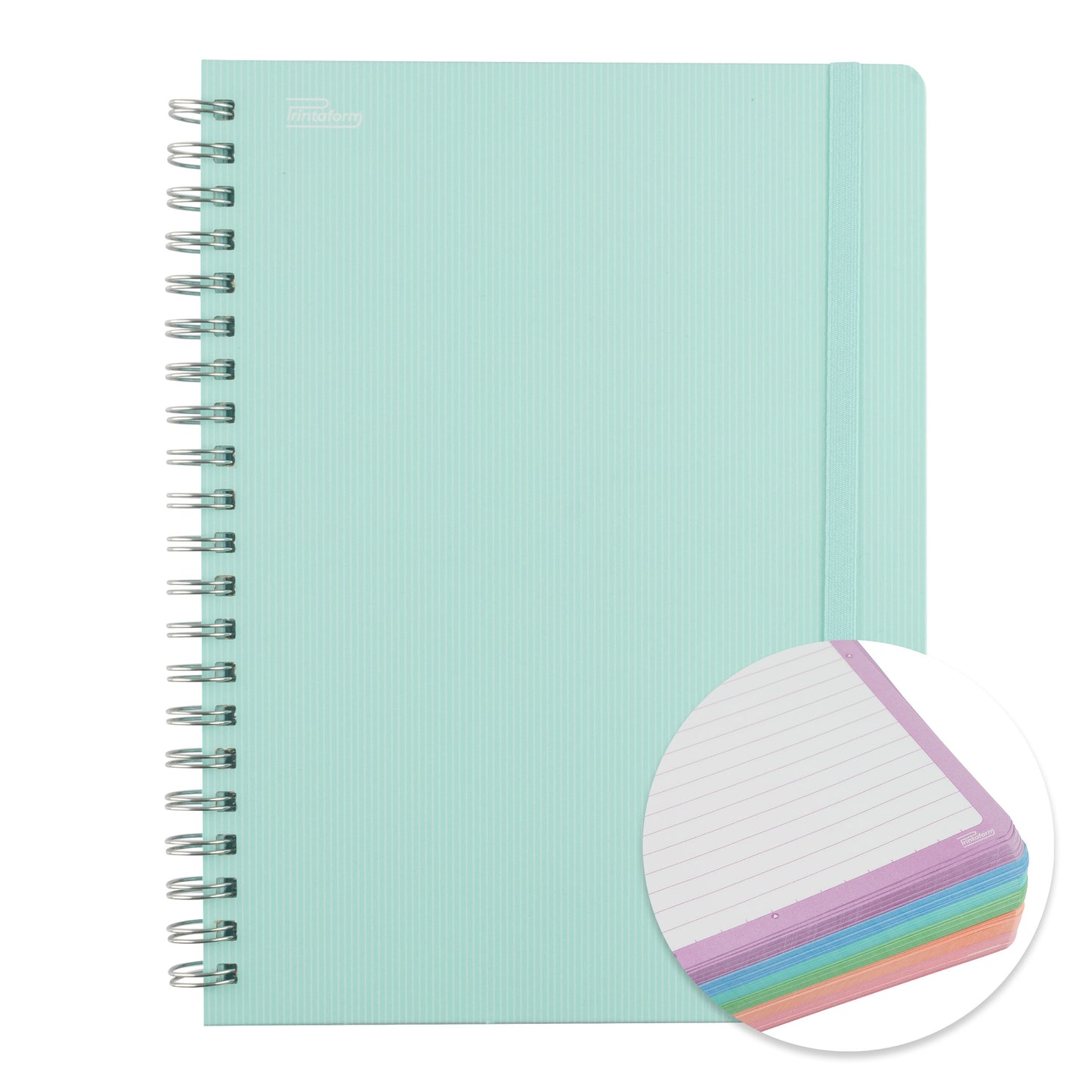 Libreta Universitaria Arcoiris Pastel, Profesional pasta dura, 200 hojas