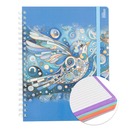 Libreta Profesional Universitaria Aves, pasta dura, 200h