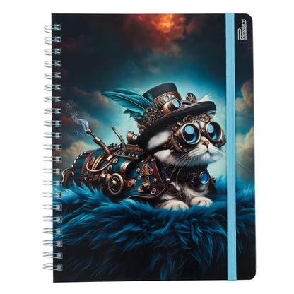 Libreta Felinos Profesional pasta dura, 100 hojas