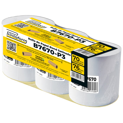 Rollo Bond Satinado 76mm x 30m, B7670