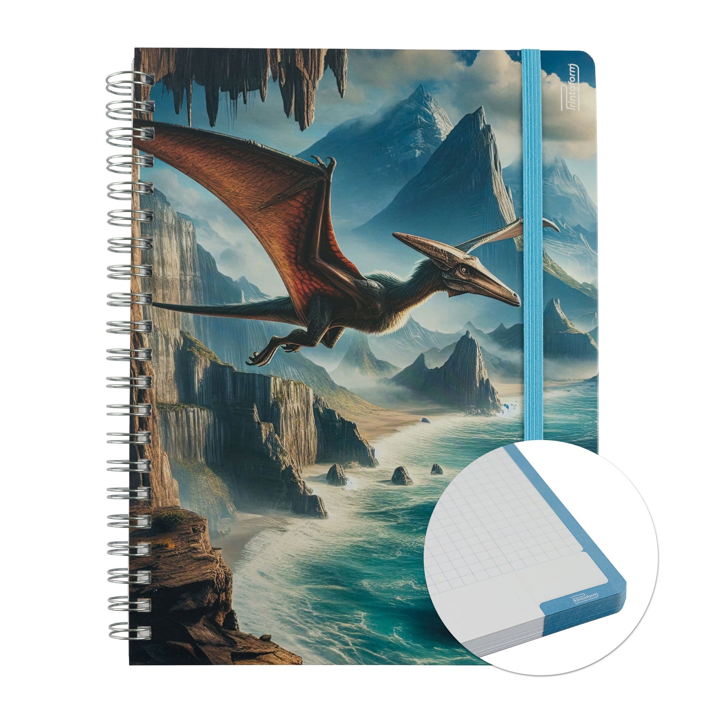 Libreta Profesional Dinosaurios, 100h Rayado Cornell