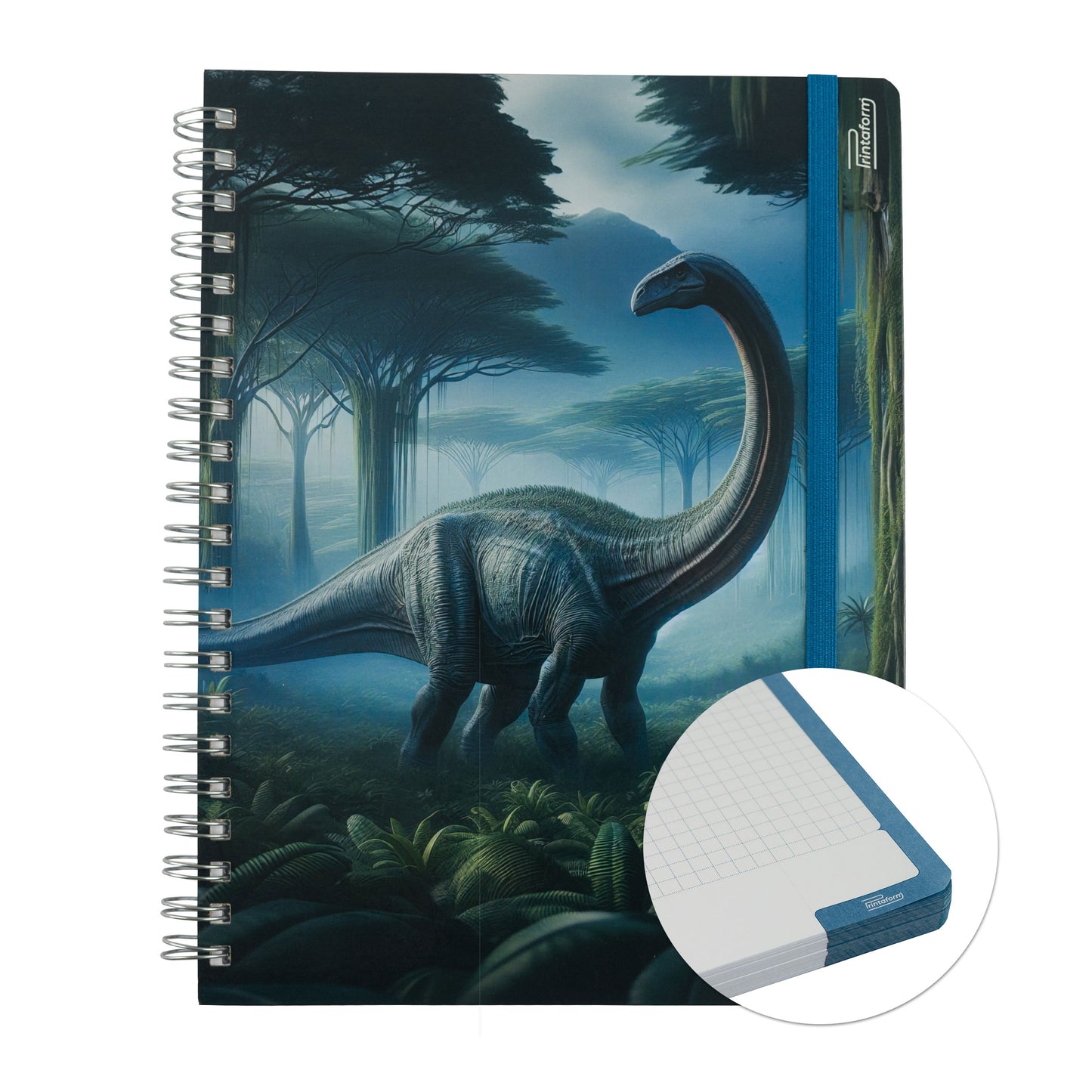 Libreta Dinosaurios Profesional pasta dura, 100 hojas Rayado Cornell