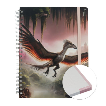 Libreta Profesional Dinosaurios, 100h Rayado Cornell