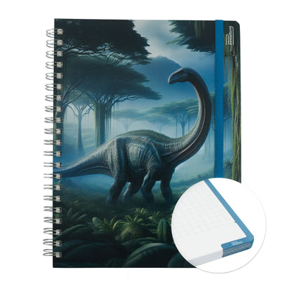 Libreta Dinosaurios Profesional pasta dura, 100 hojas Rayado Cornell