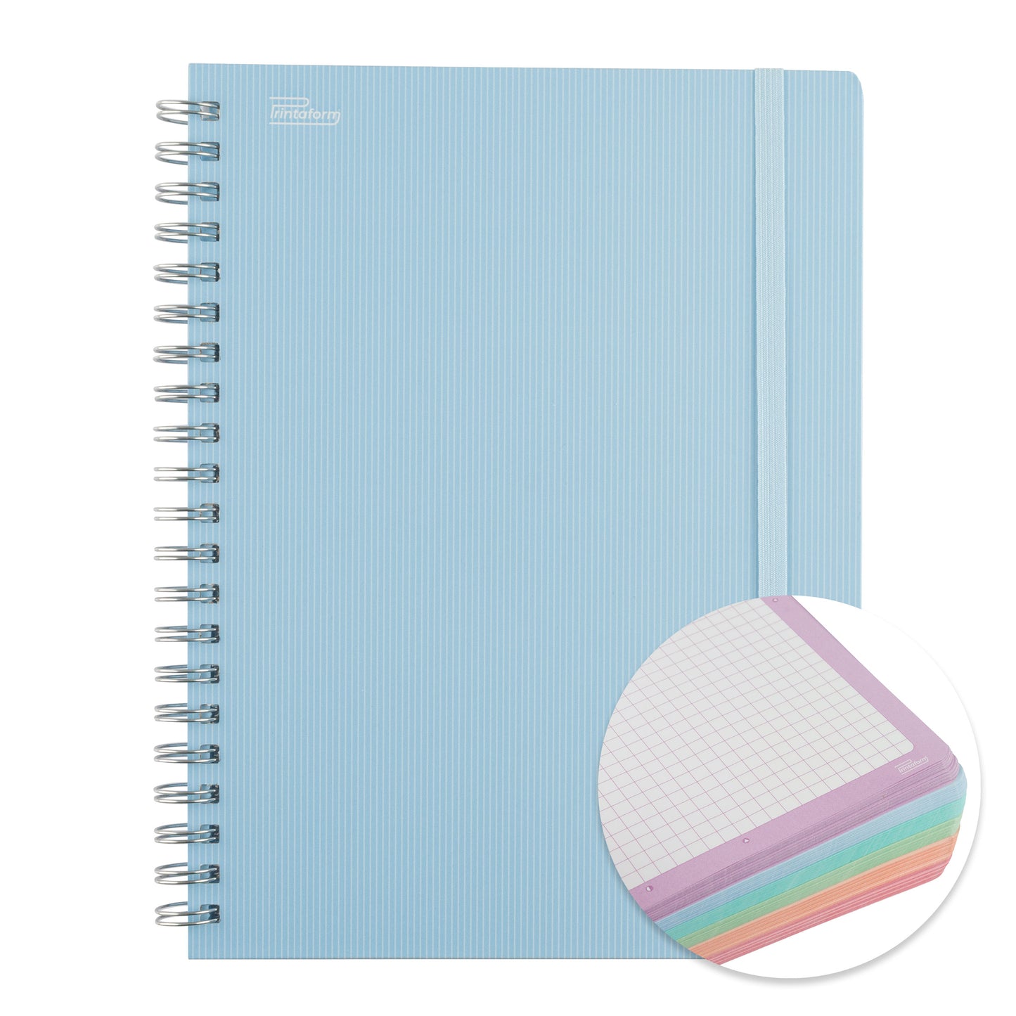 Libreta Universitaria Arcoiris Pastel, Profesional pasta dura, 200 hojas