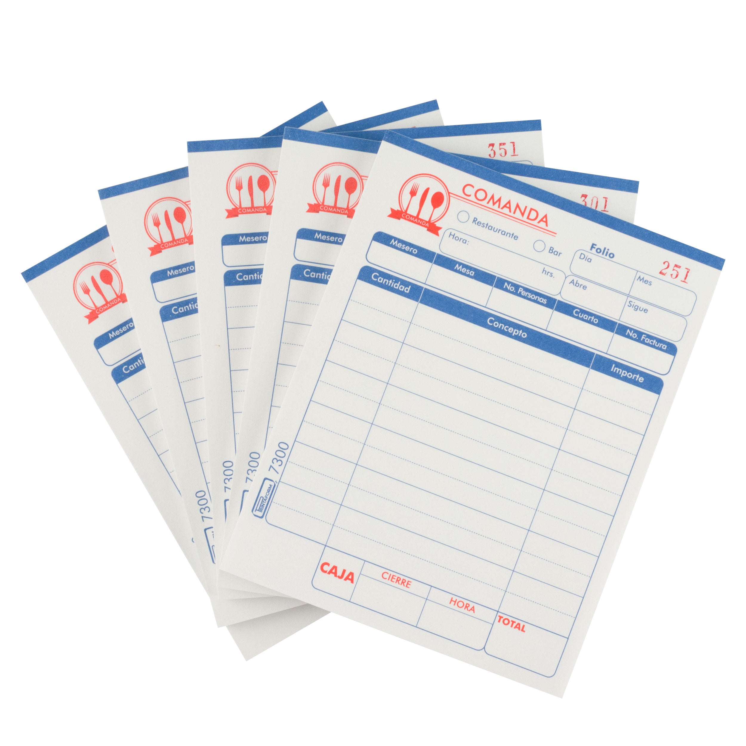 Comanda con Folio B-7300F | Printaform