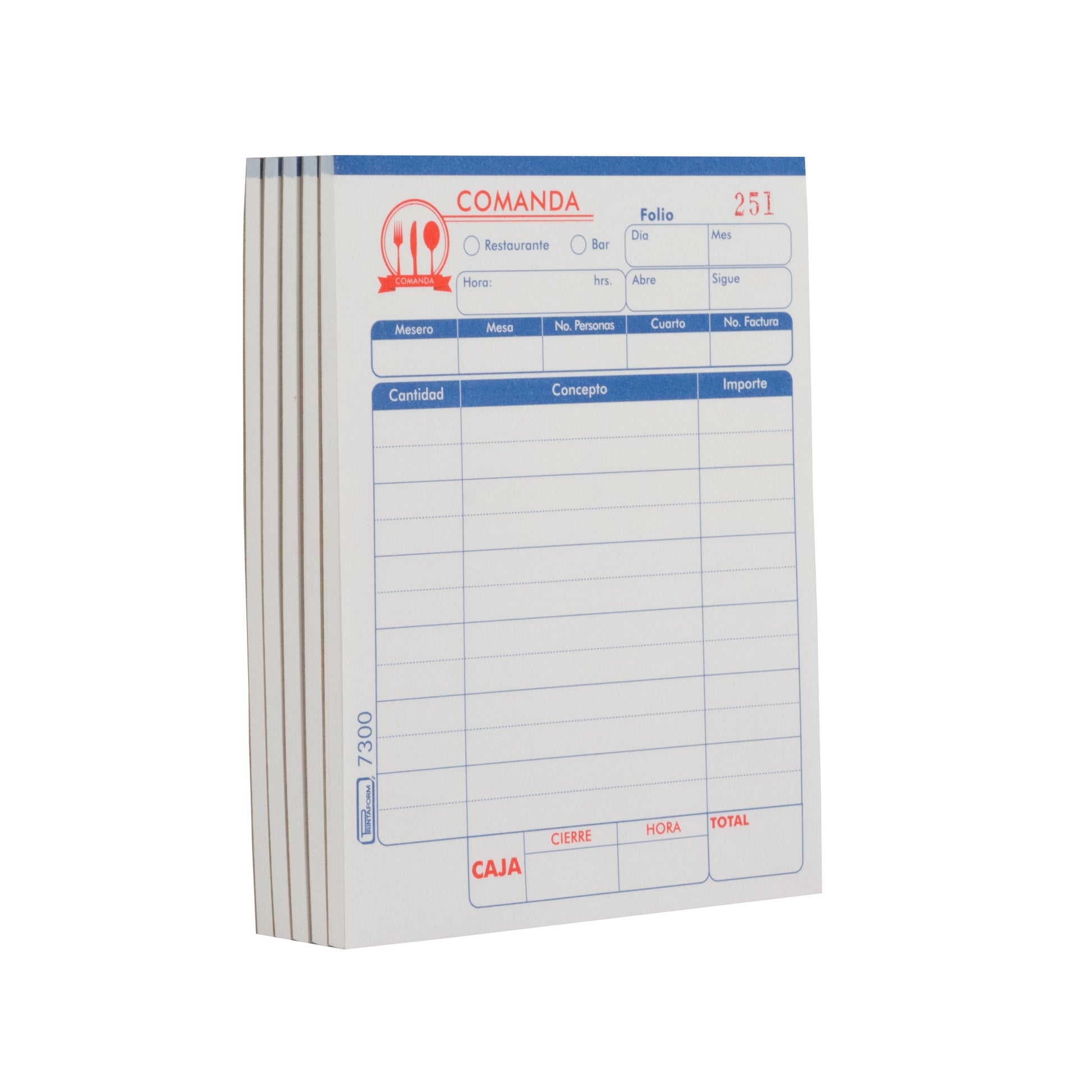 Comanda con Folio B-7300F | Printaform