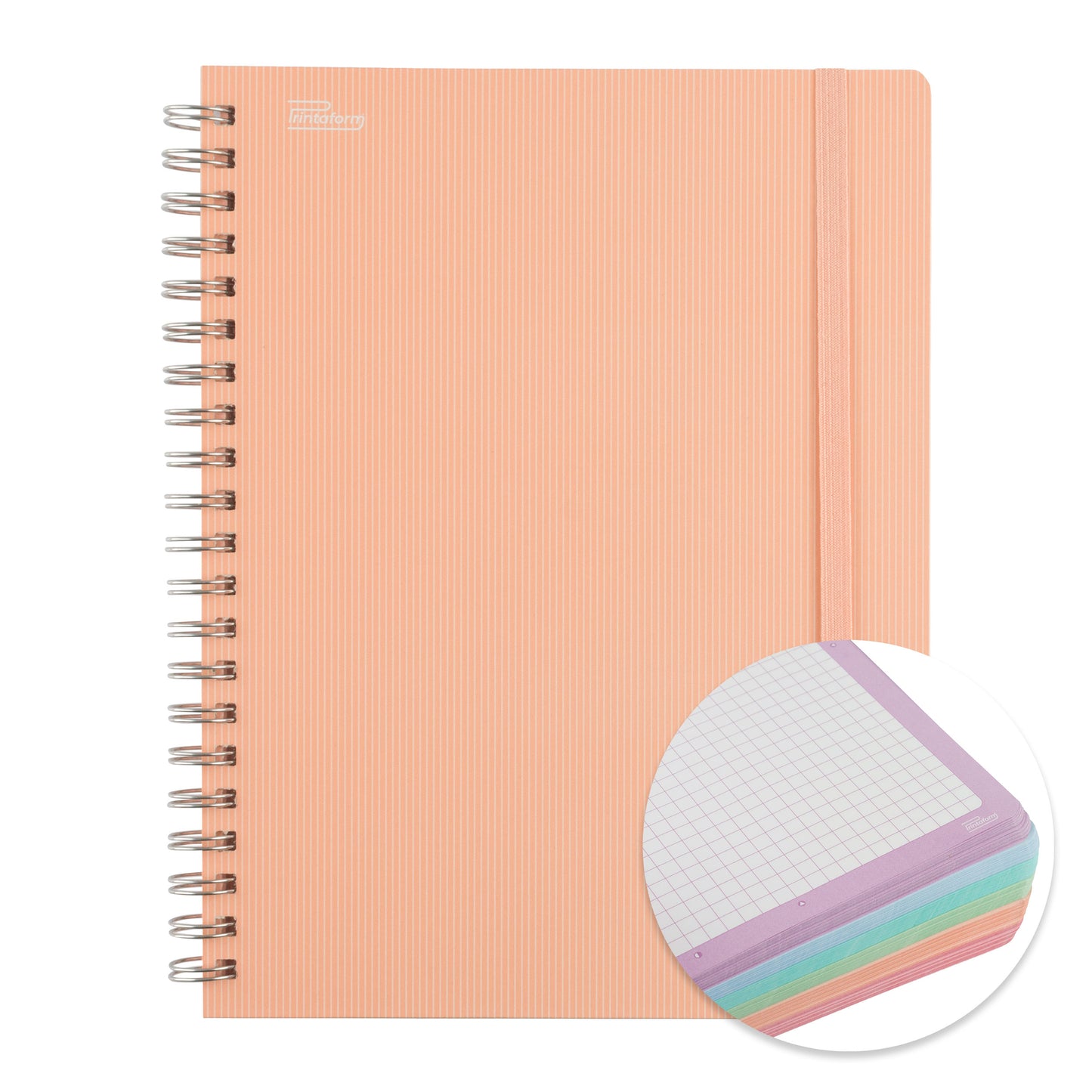 Libreta Universitaria Arcoiris Pastel, Profesional pasta dura, 200 hojas