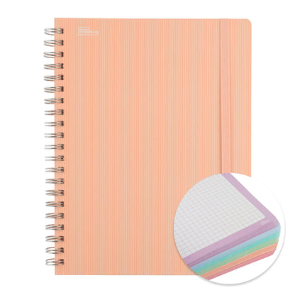 Libreta Universitaria Arcoiris Pastel, Profesional pasta dura, 200 hojas