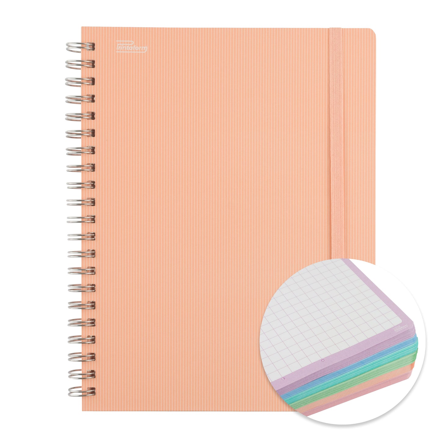 Libreta Universitaria Arcoiris Pastel, Profesional pasta dura, 200 hojas