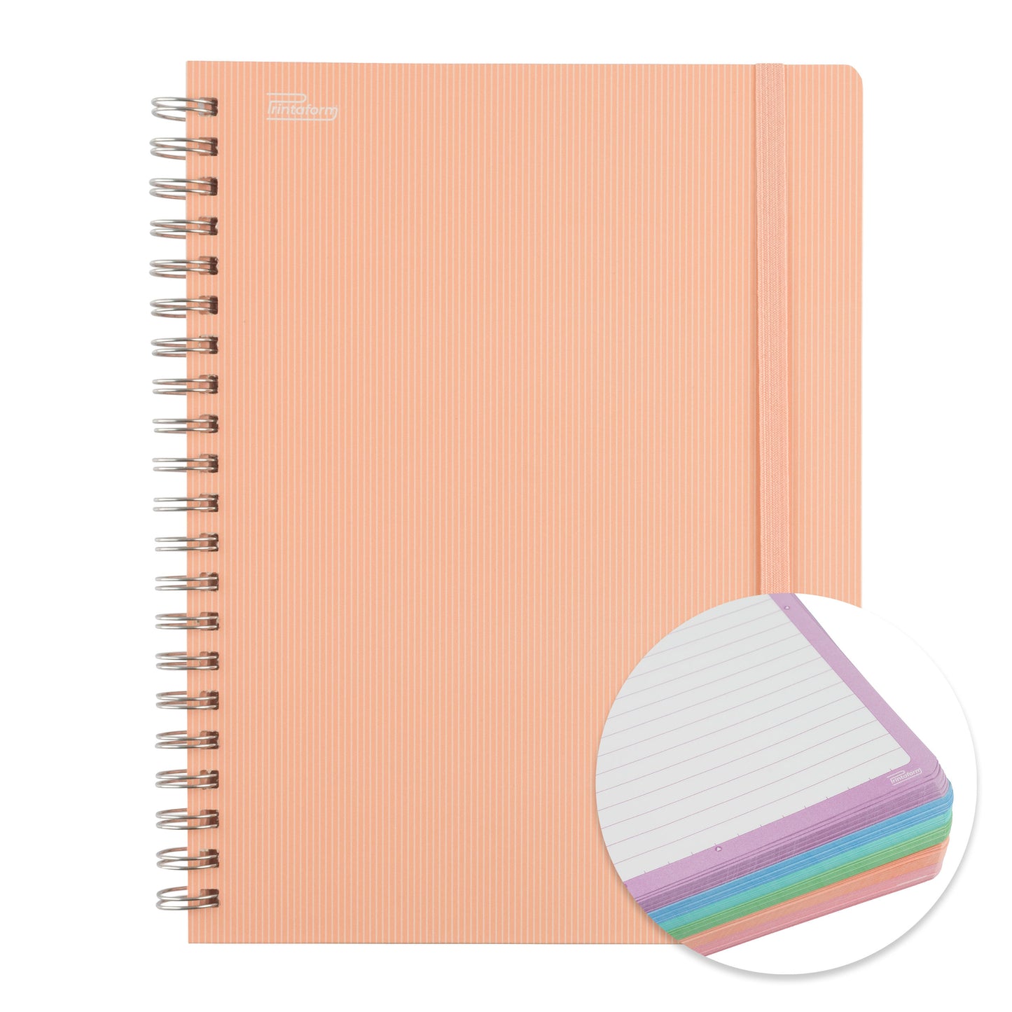 Libreta Universitaria Arcoiris Pastel, Profesional pasta dura, 200 hojas