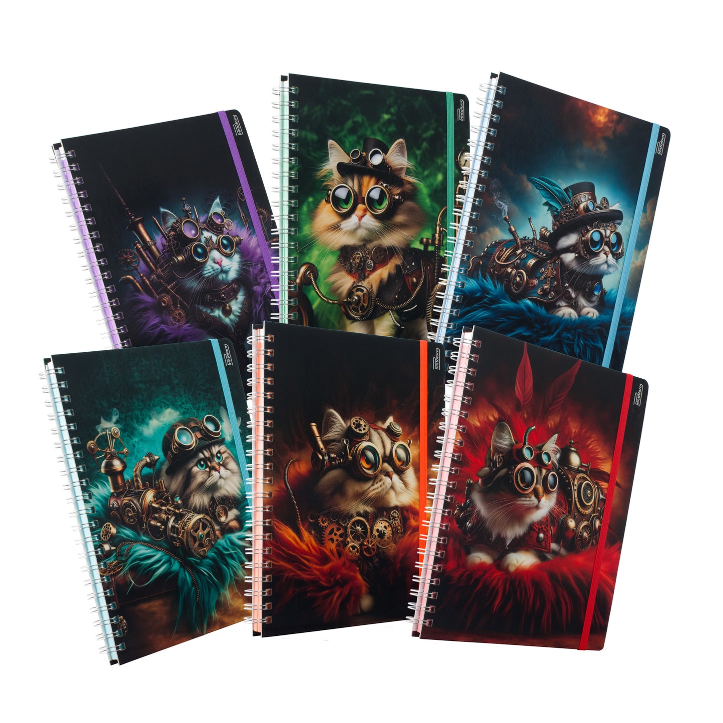 Libreta Profesional Felinos, pasta dura, 100h