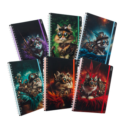 Libreta Profesional Felinos, pasta dura, 100h