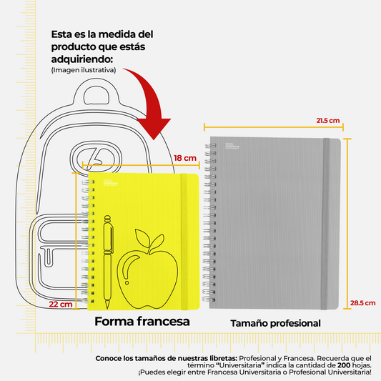 Libreta Mediterránea Arcoiris Book, pasta dura, 100 hojas