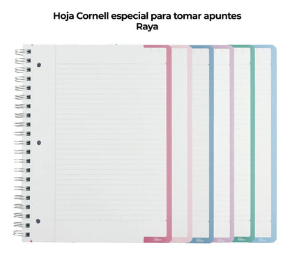 Libreta Profesional Universitaria Arcoíris Mediterránea, 200h Rayado Cornell