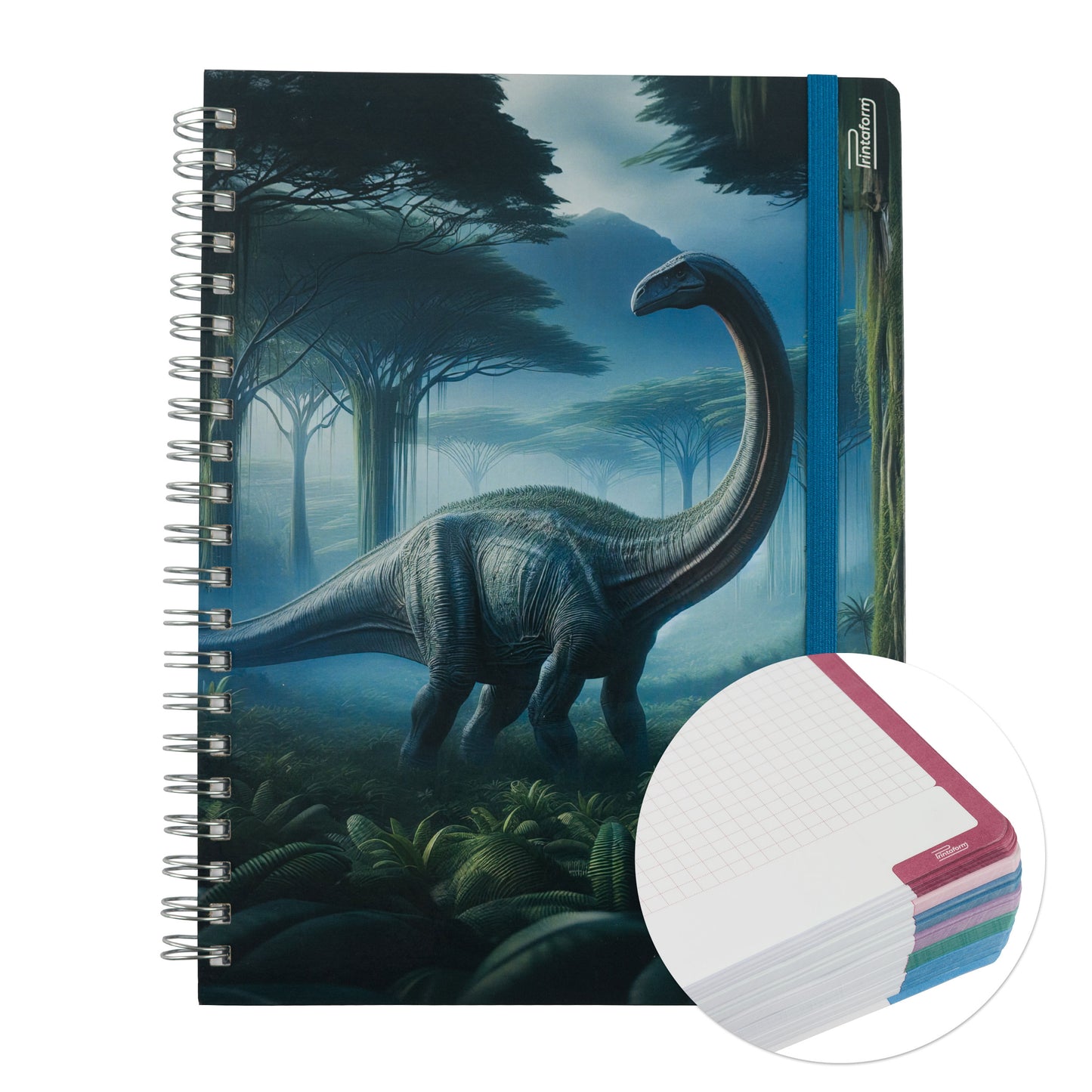 Libreta Profesional Universitaria Dinosaurios 200h Rayado Cornell