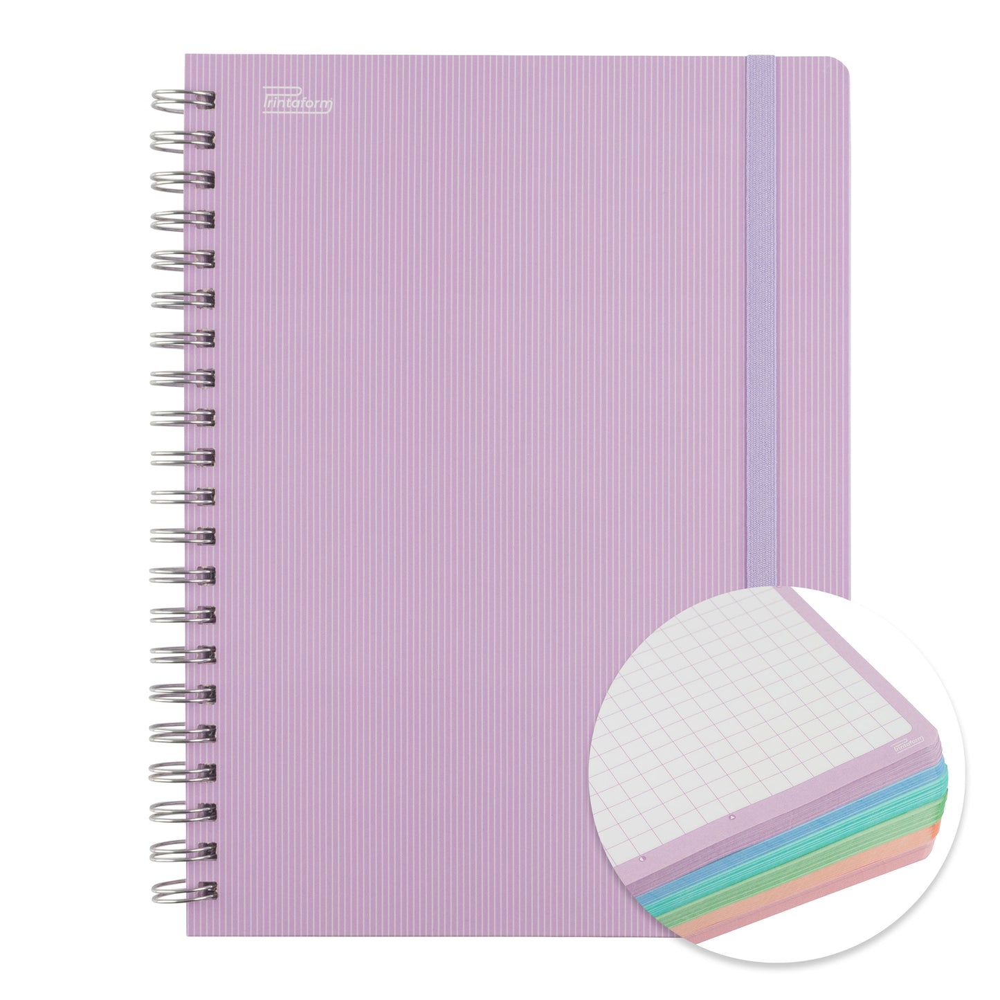 Libreta Universitaria Arcoiris Pastel, Profesional pasta dura, 200 hojas