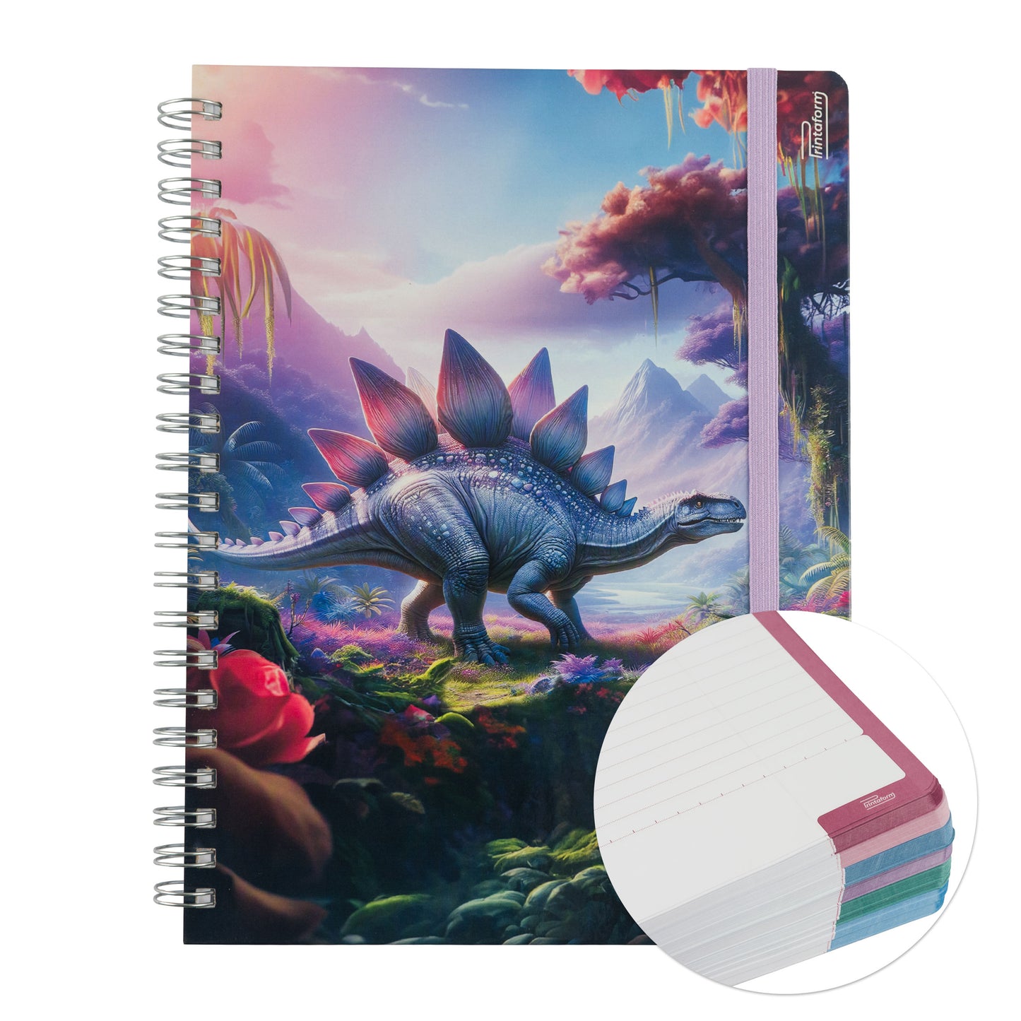 Libreta Universitaria Dinosaurios Profesional 200h Rayado Cornell