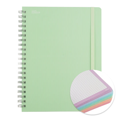 Libreta Universitaria Arcoiris Pastel, Profesional pasta dura, 200 hojas