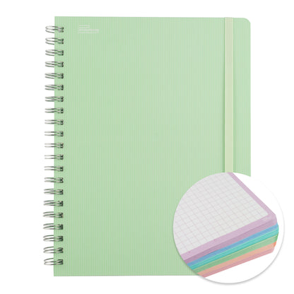 Libreta Universitaria Arcoiris Pastel, Profesional pasta dura, 200 hojas