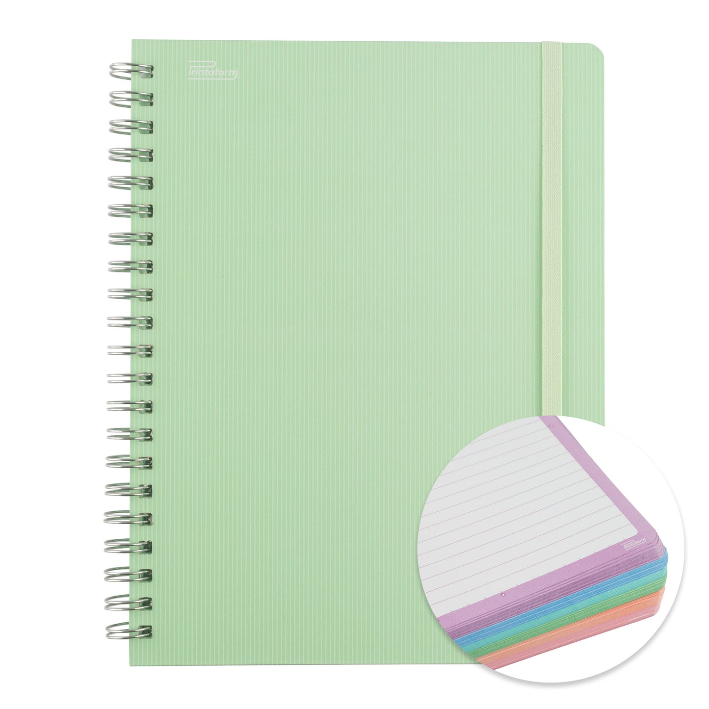Libreta Universitaria Arcoiris Pastel, Profesional pasta dura, 200 hojas
