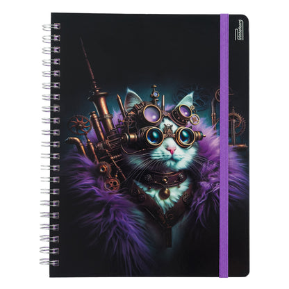 Libreta Felinos Profesional pasta dura, 100 hojas