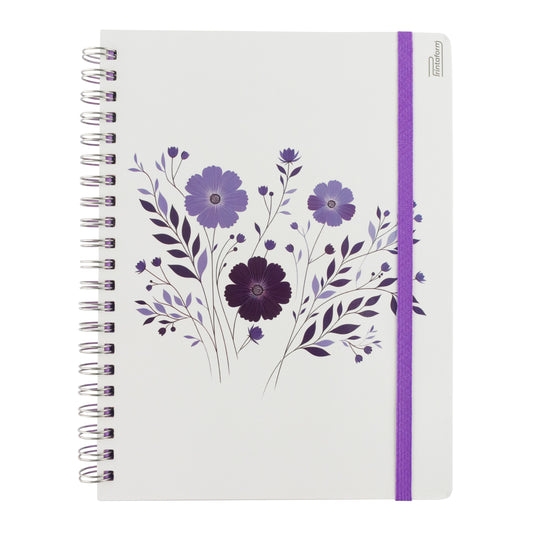 Libreta Floral Profesional pasta dura,100 hojas