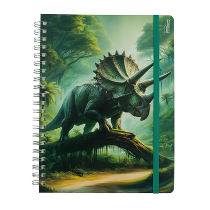 Libreta Universitaria Dinosaurios Profesional 200h Rayado Cornell