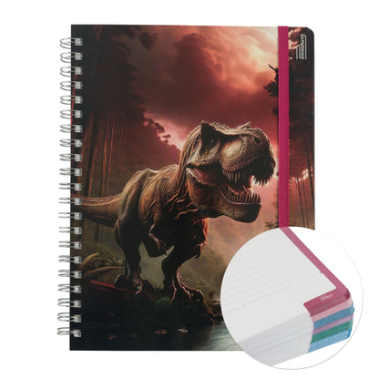 Libreta Universitaria Dinosaurios Profesional 200h Rayado Cornell