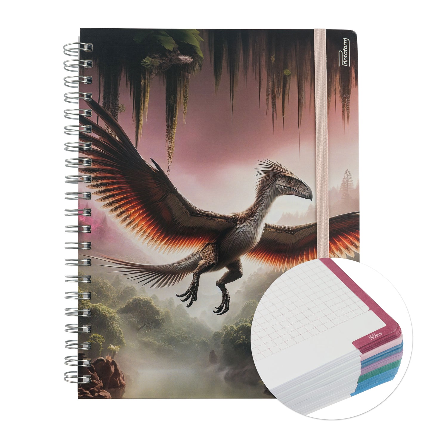 Libreta Universitaria Dinosaurios Profesional 200h Rayado Cornell