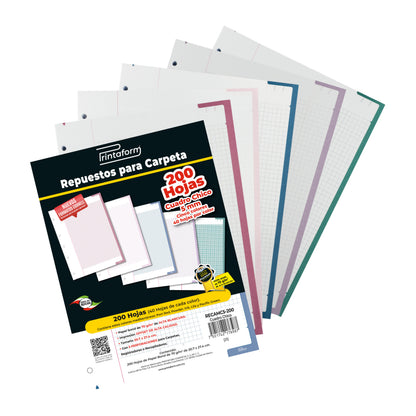 Repuestos para Carpeta Hoja Cornell 200 hojas
